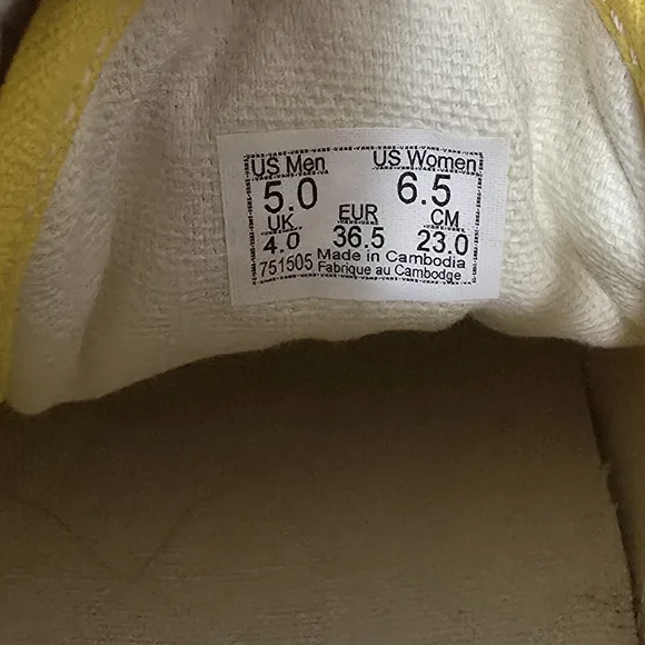 VANS OLD SKOOL Bright Yellow and White - Picture 7 of 7